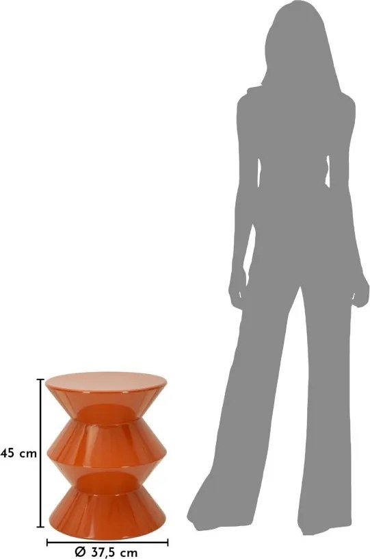 MESA DE APOIO ZAG Ø 37,5X45 CM LARANJA