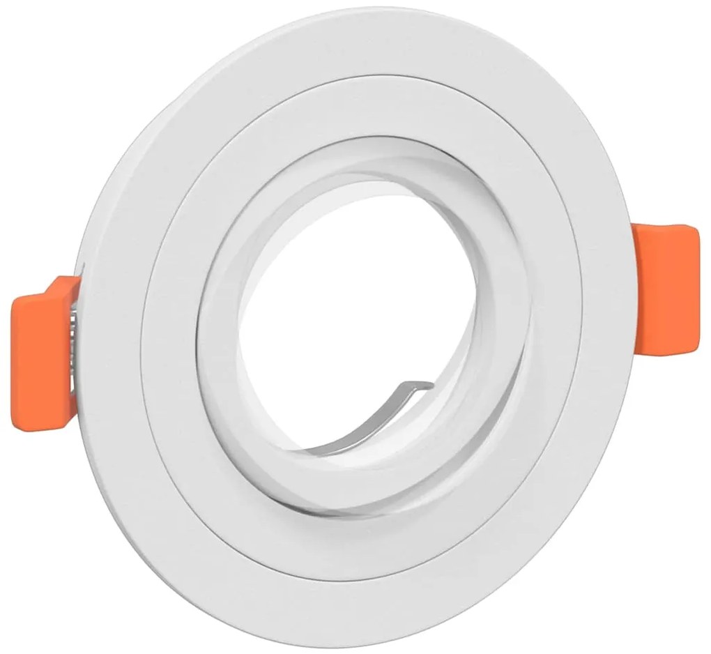 Spotlights Embutidos 12 pcs Redondo GU10 Branco Ø91 mm