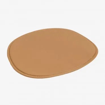 Almofada 39x34,5 Cm Para Cadeira Em Polipele Scand Castanho Caramelo - Sklum