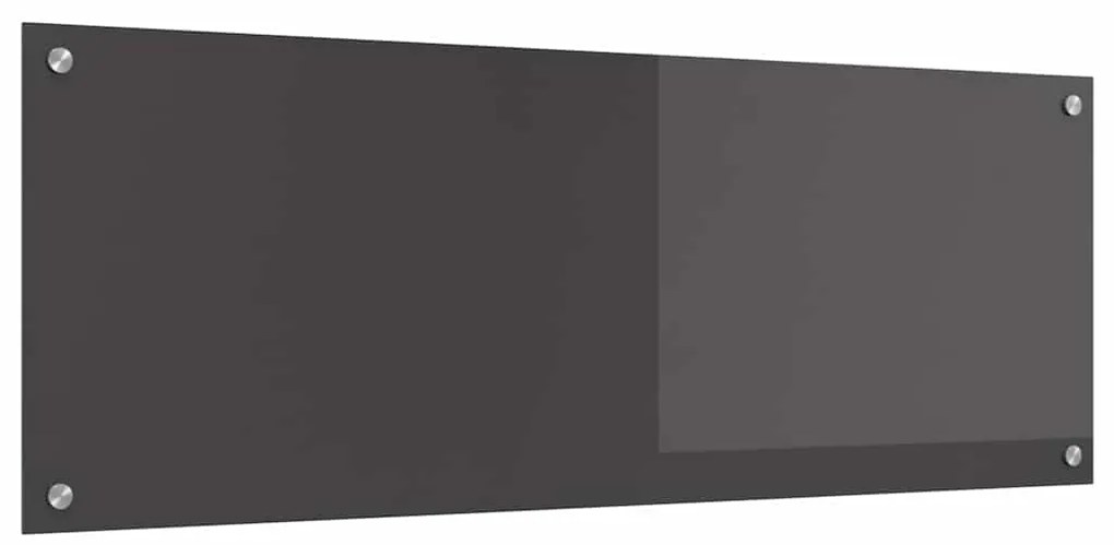 Revestimento de Cozinha vidaXL Cinza Escuro 110x40x0,6 cm em Vidro Tem