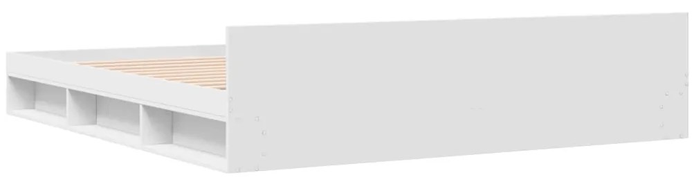 Estrutura de cama c/ gavetas 200x200cm derivados madeira branco