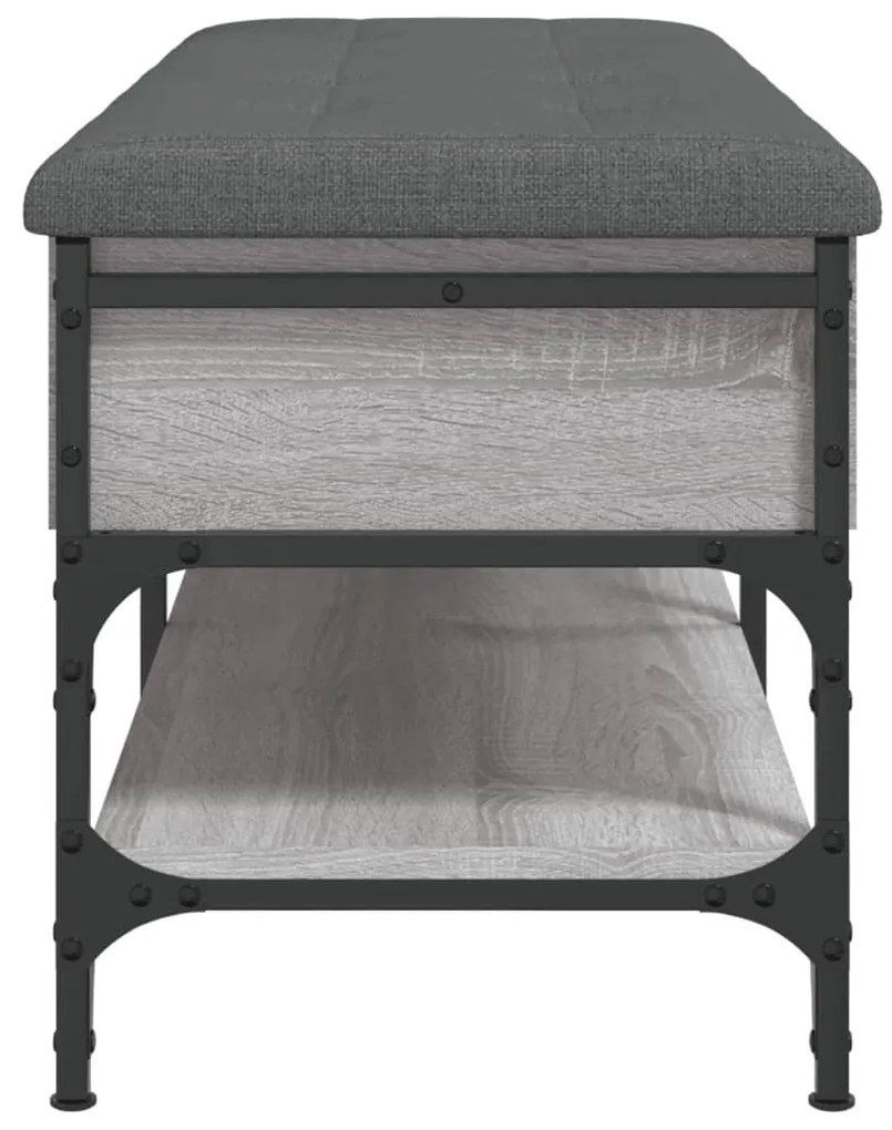 Banco sapateira 102x42x45 cm derivados madeira cinzento sonoma
