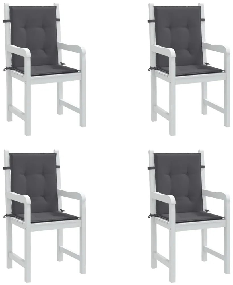 Almofadões lombares p/ cadeiras de jardim 4pcs oxford antracite