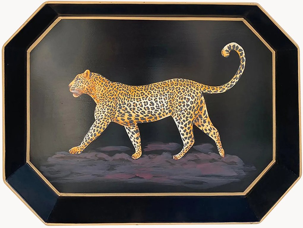 Tabuleiro decorativo pintado à mão Flora