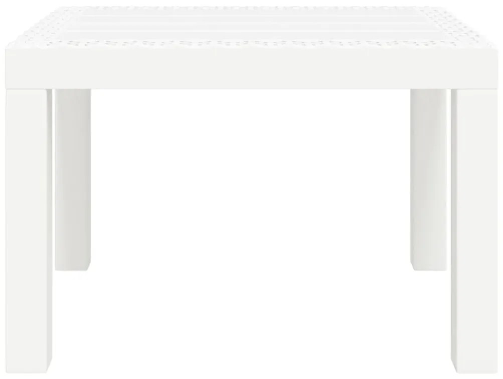 Mesa de jardim 59x47x40 cm PP branco