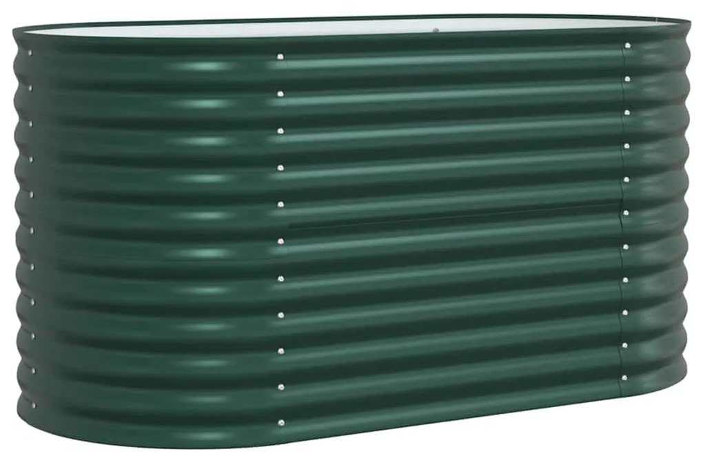 Canteiro de Jardim Verde vidaXL 160x80x81 cm em Aço Galvanizado