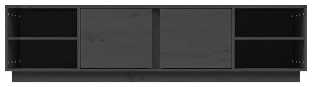 Móvel de TV 156x40x40 cm madeira de pinho maciça cinzento