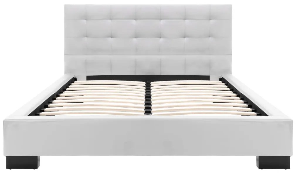 Estrutura de cama 120x200 cm couro artificial branco