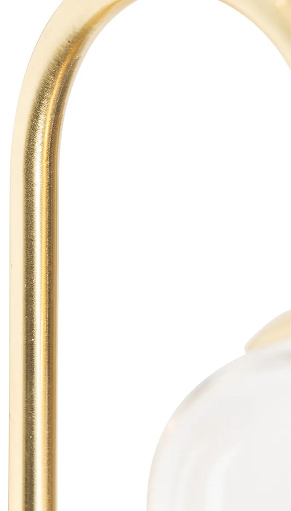 Aplique clássico dourado com vidro - Elien