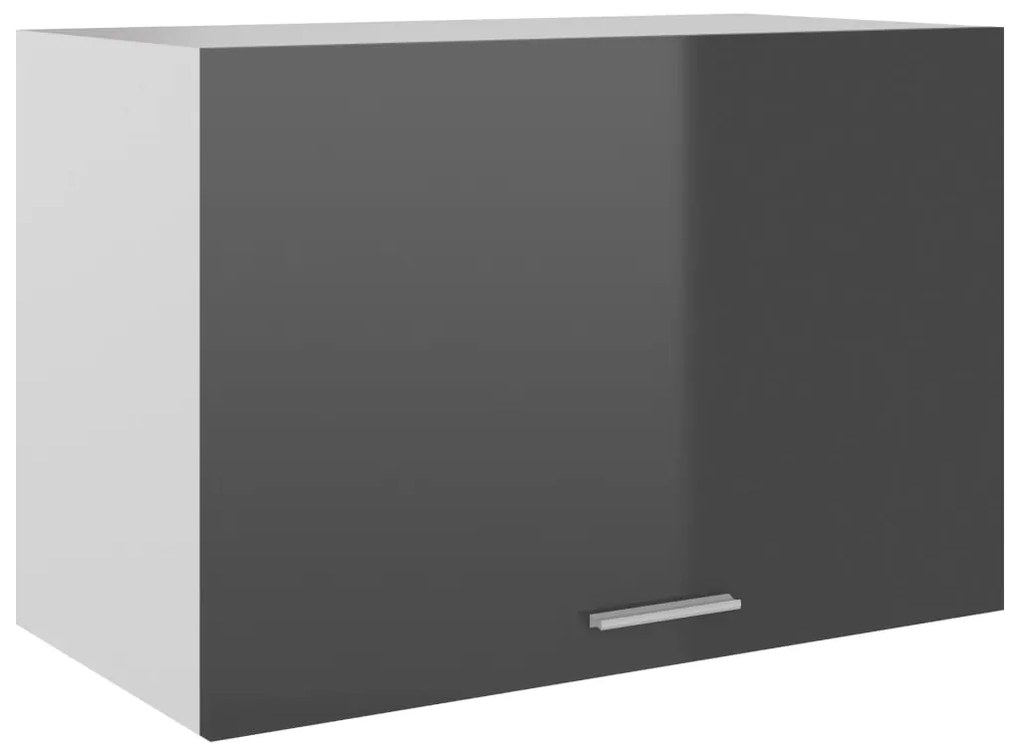 vidaXL Armário de parede “Lyon” 60x31x40cm cinza brilhante