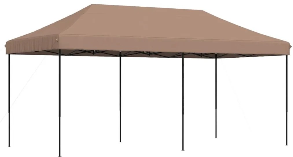 Tenda para festas pop-up dobrável 580x292x315 cm castanho
