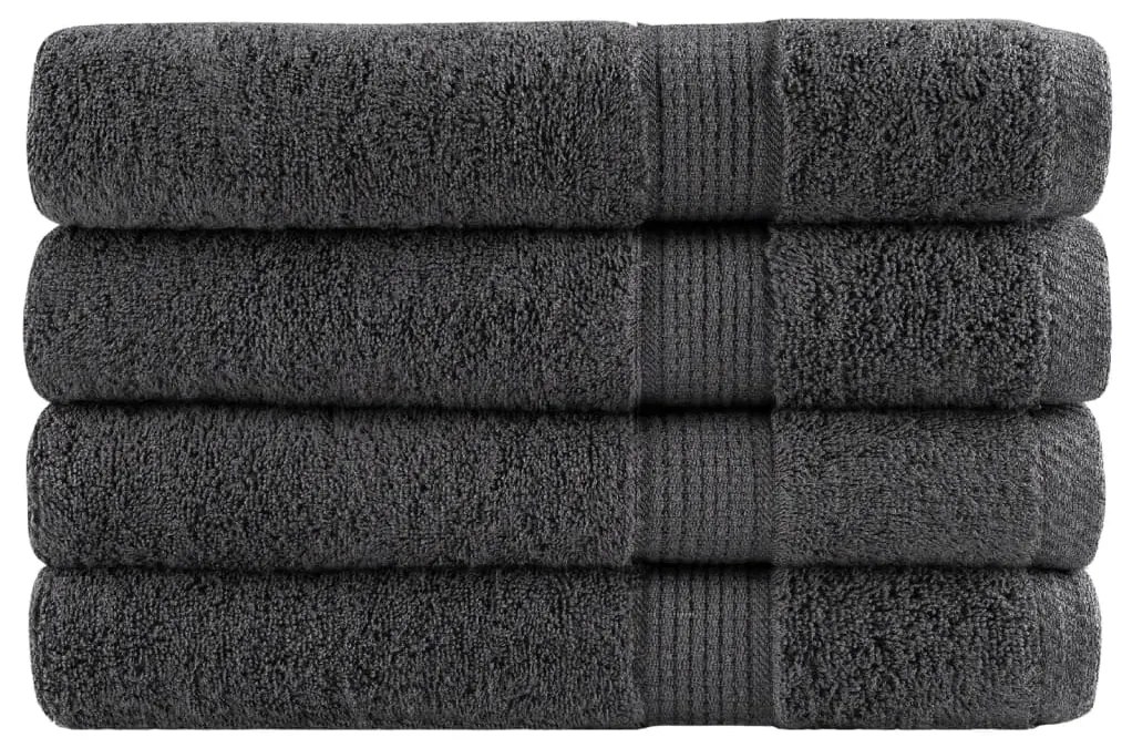 Toalhas de sauna premium SOLUND 4pcs 80x200cm 600gsm antracite