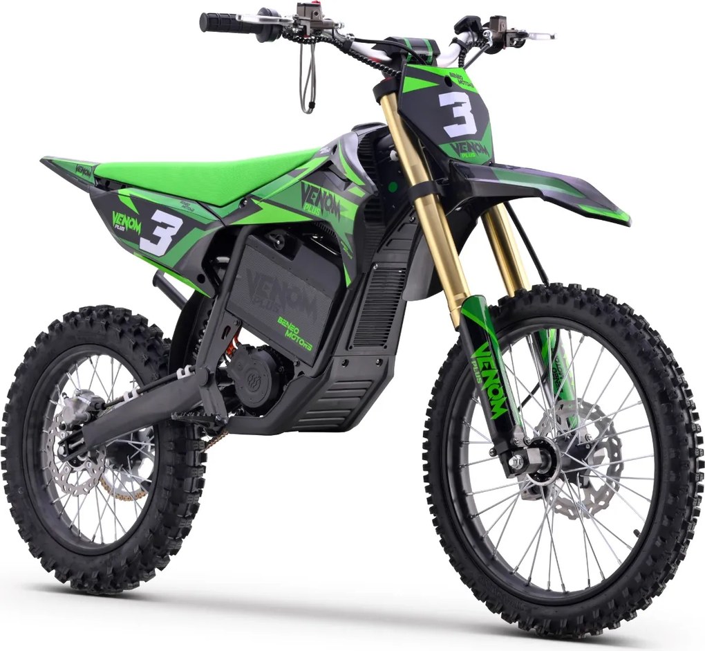Mota cross para crianças Motocross Motors Venom – 8000W, 3 modos de condução Verde