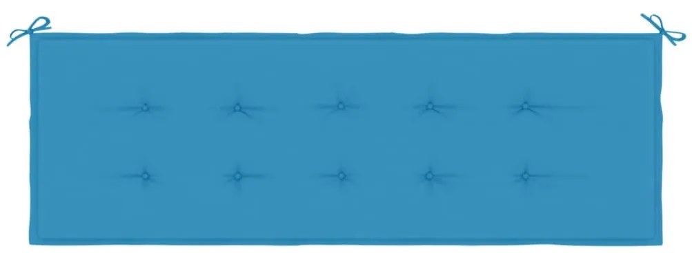 Almofadão p/ banco de jardim 150x50x3 cm tecido oxford azul