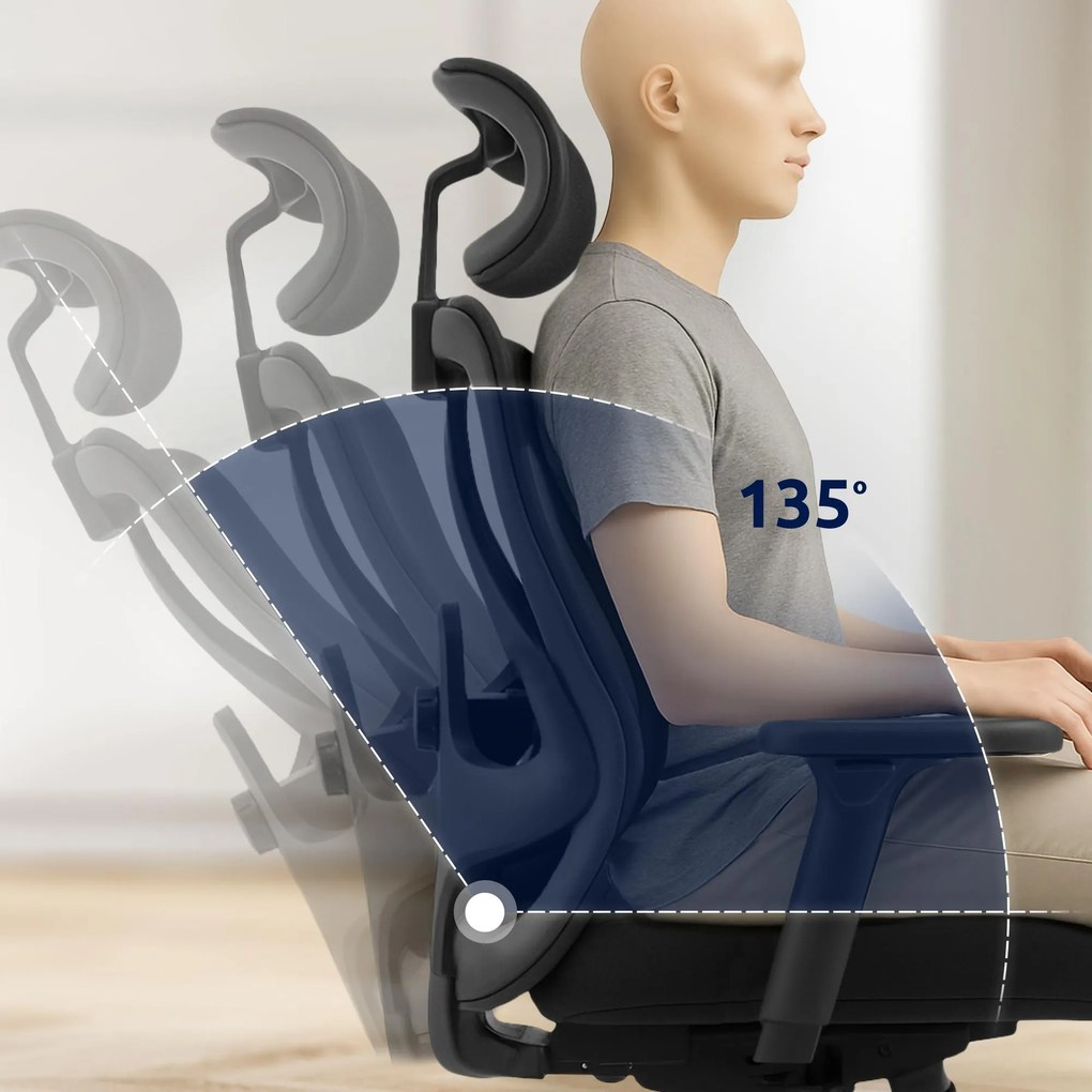 Cadeira de escritório Elisha Preto