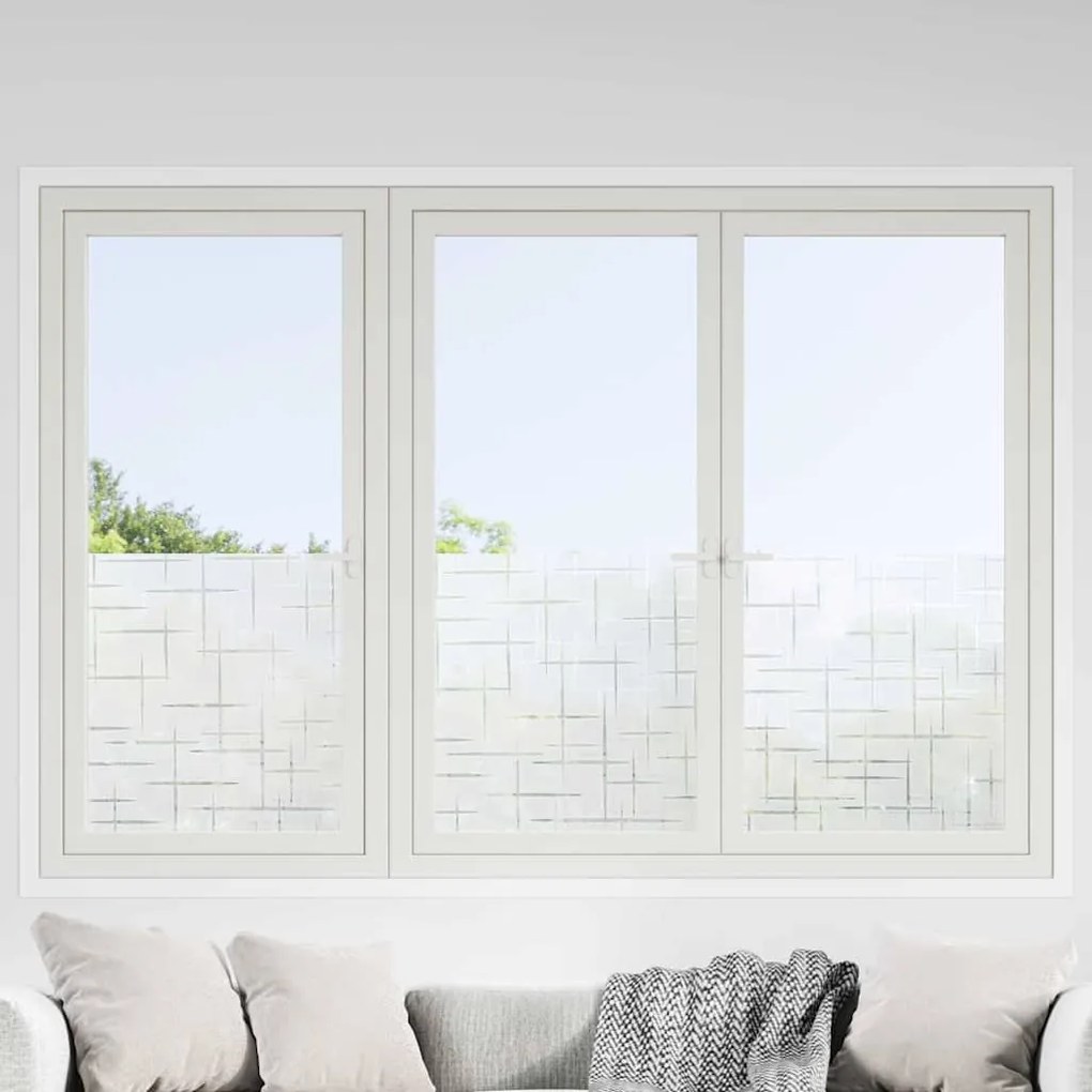 vidaXL Filme de Janela Estática Padrão de Estrela 90 x 500 cm PVC