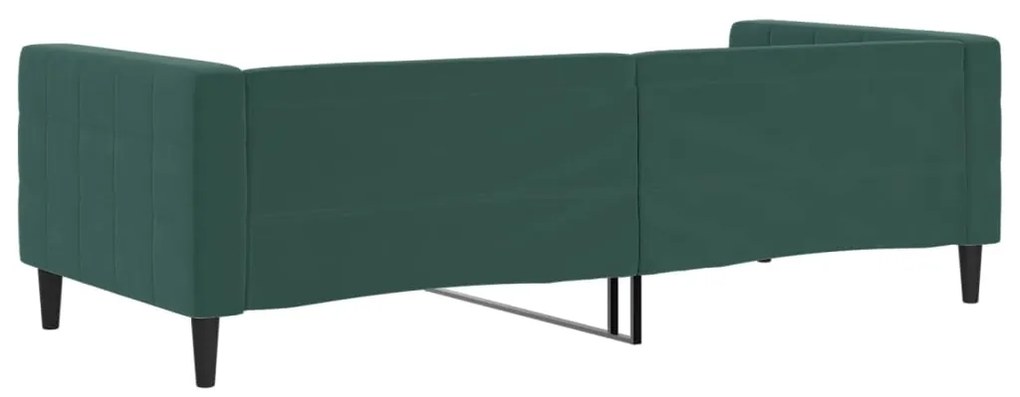 Sofá-cama 90x200 cm veludo verde-escuro