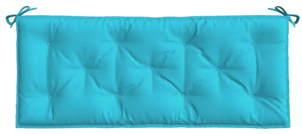 Almofadão para banco de jardim 120x50x7 cm tecido turquesa