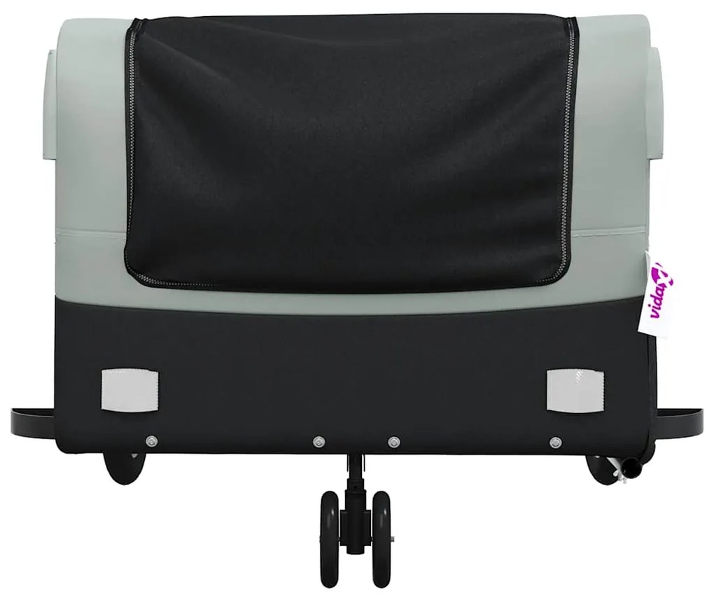 Reboque para bicicleta 45 kg ferro preto e cinza