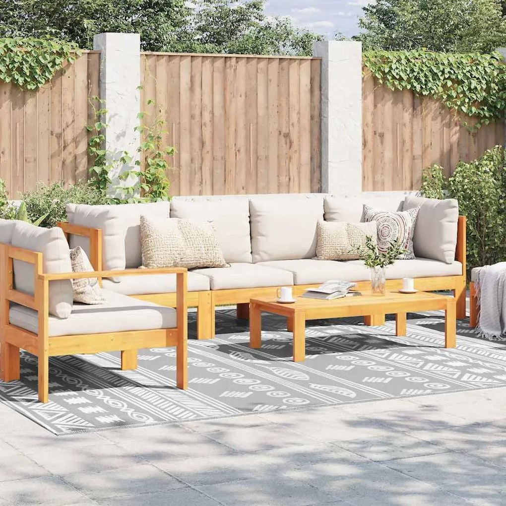 vidaXL Tapete para Outdoor Paisley ARAKIL Cinza e Branco 400 × 300 cm