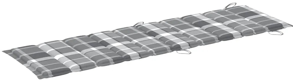 Espreguiçadeiras com mesa e almofadões 2 pcs acácia maciça