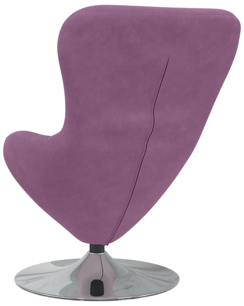 Cadeira Egg de Veludo Roxo