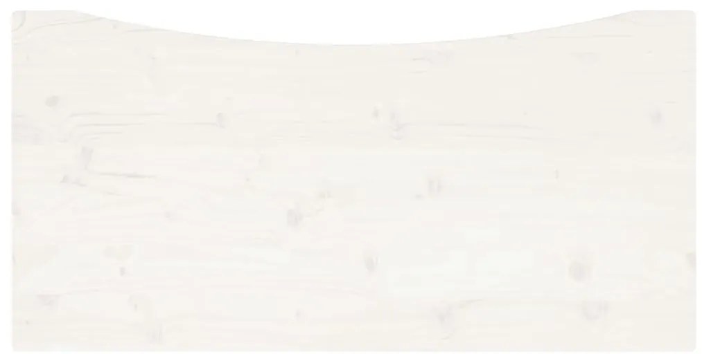 Tampo de secretária 100x60x2,5 cm pinho maciço branco
