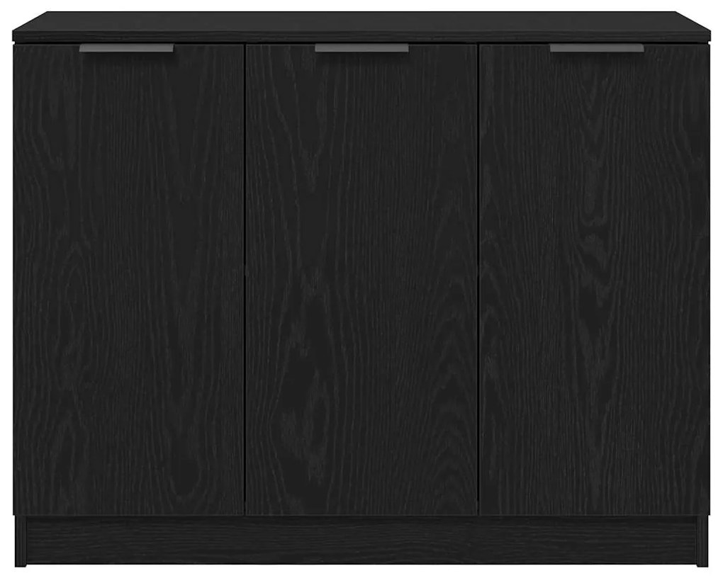 buffet vidaXL Preto Carvalho 90,5x30x70 cm Madeira Engenharia