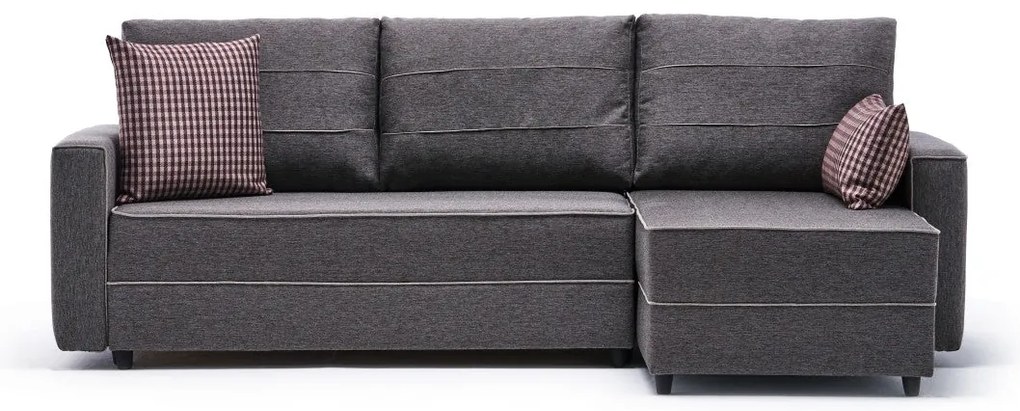 Sofá-Cama de Canto Ece – Castanho – 242x88x90 cm