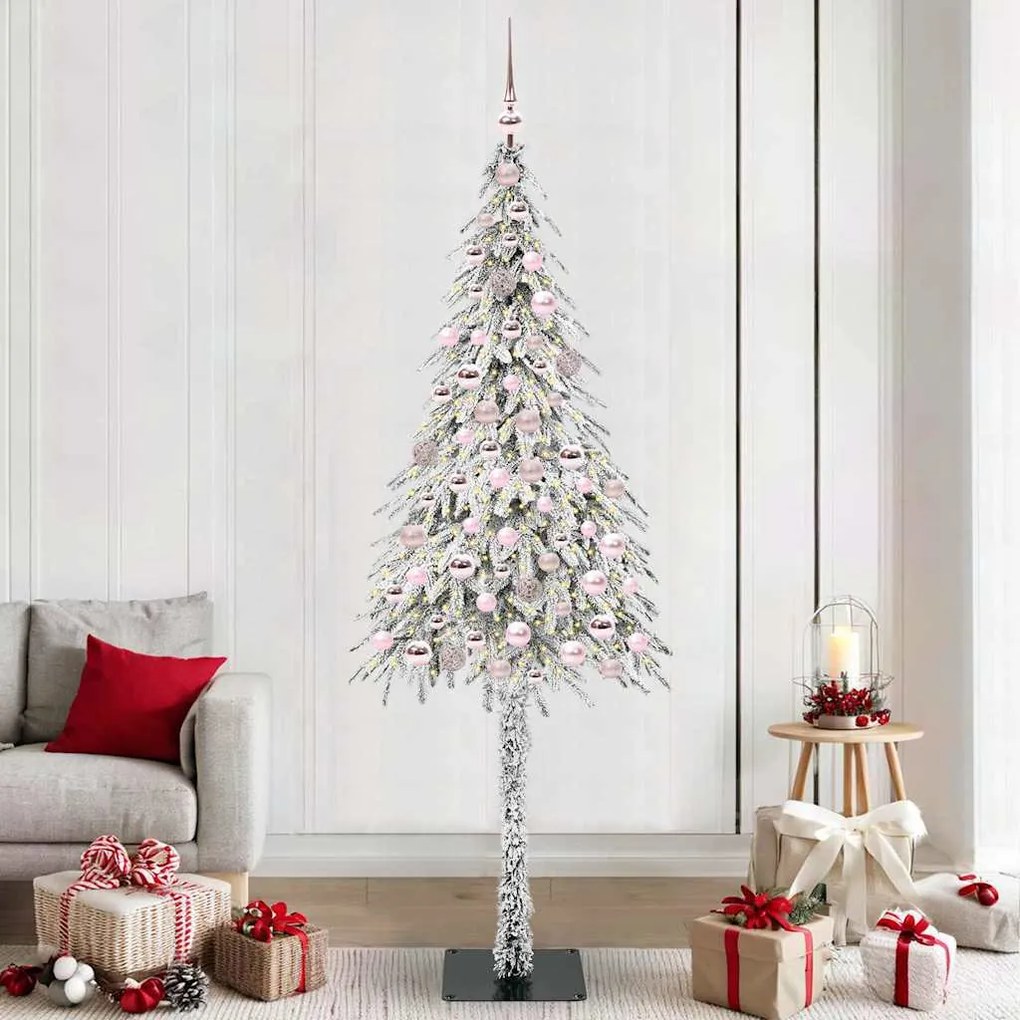 vidaXL Árvore de Natal com 300 LEDs com suporte Branco 210 cm PE e Aço