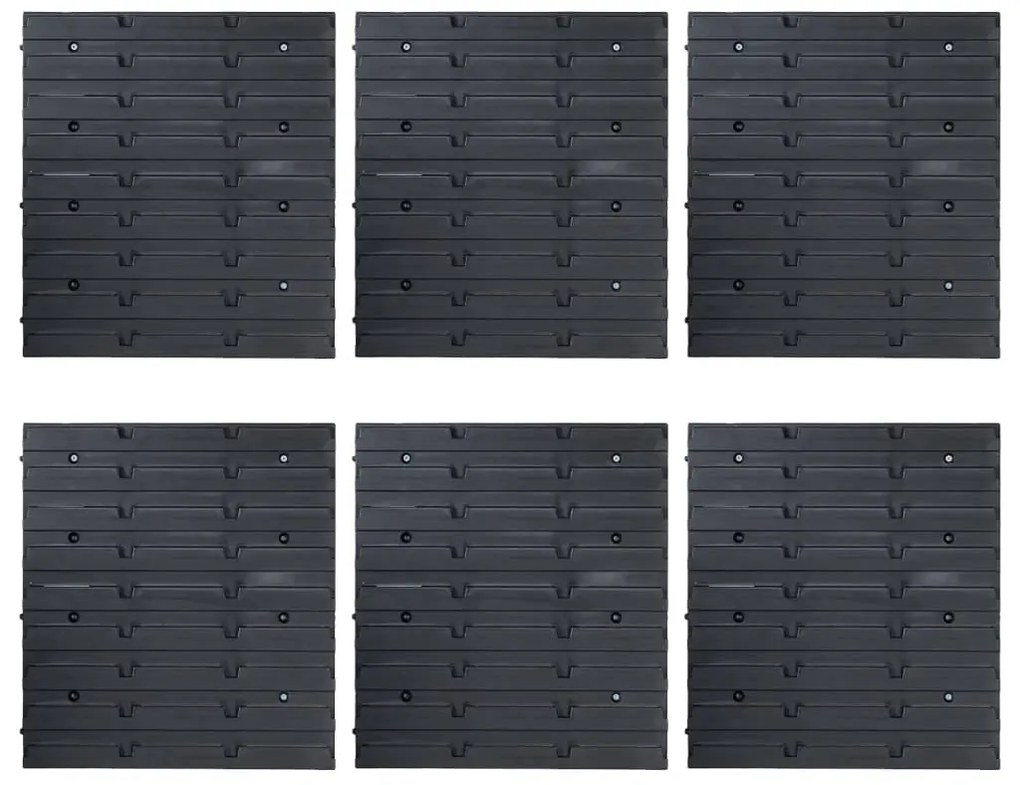 96 pcs Kit caixas arrumação com painéis parede vermelho e preto