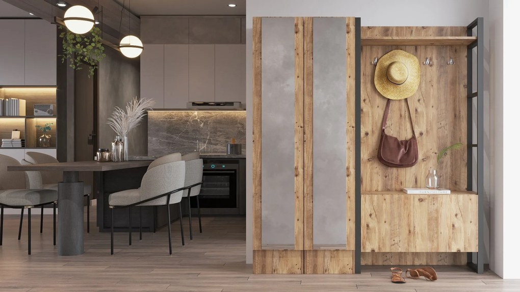 Hall Stand ML18 – Pinho Atlântico – 90x180x34 cm