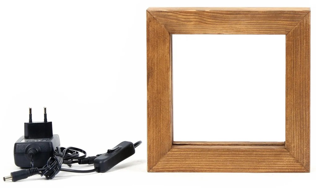 Candeeiro de Mesa KN10 – Castanho – 20 x 20 x 5 cm