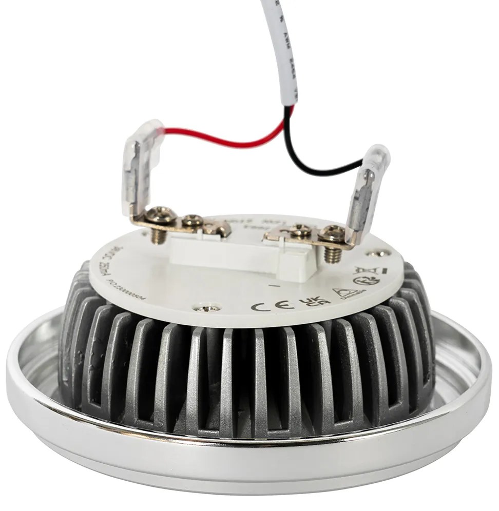 Conjunto de 5 lâmpadas LED reguláveis G53 AR111 12W 600lm 2700K