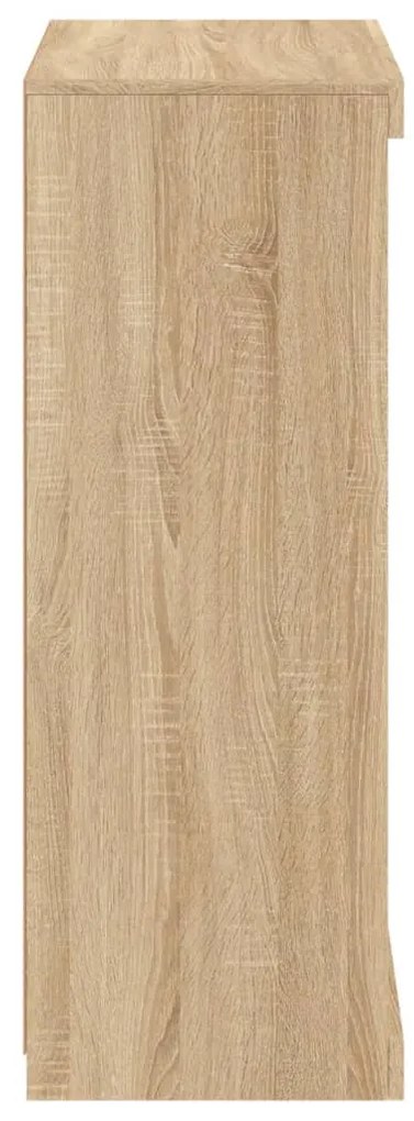 Aparador com luzes LED 60,5x37x100 cm carvalho sonoma