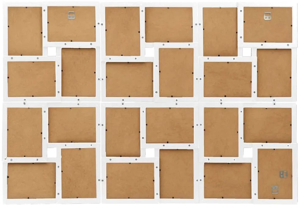 Moldura para 24 (13x18 cm) fotografias MDF branco