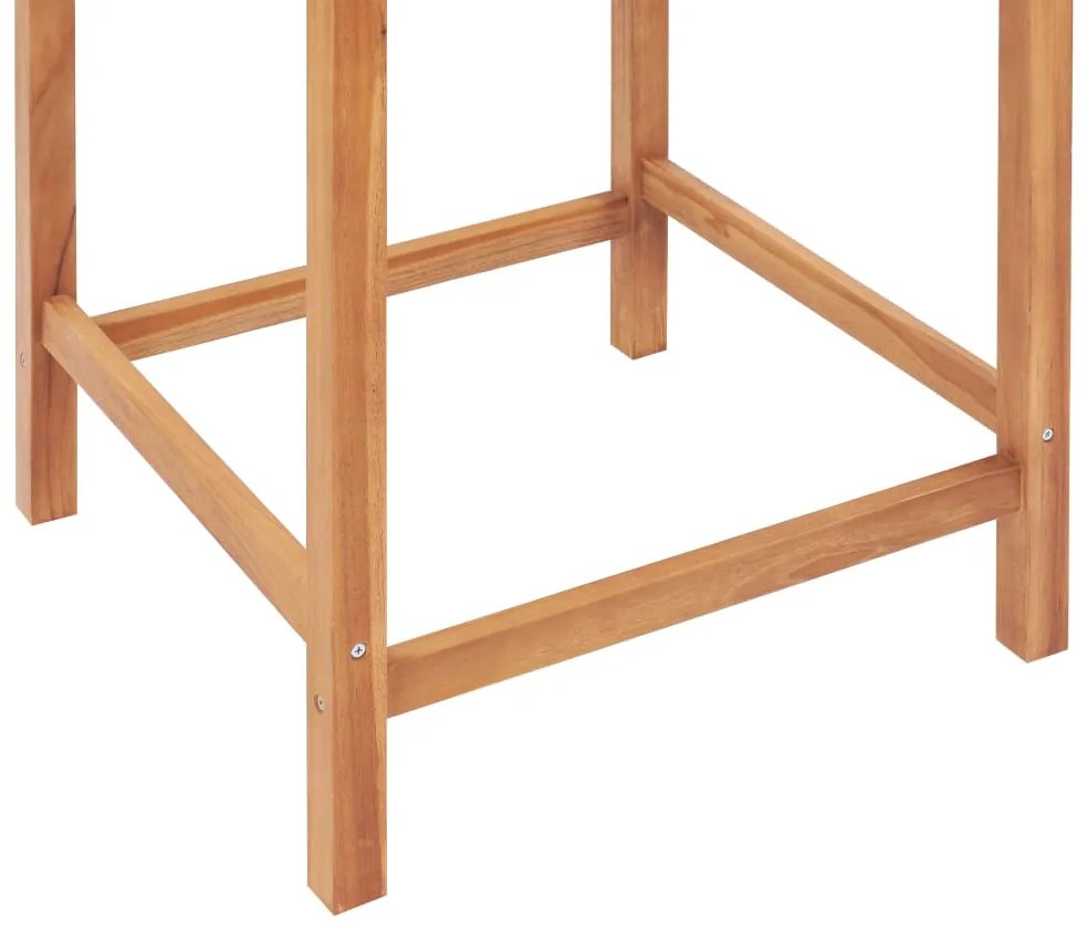 3 pcs conjunto de bar em madeira de teca maciça