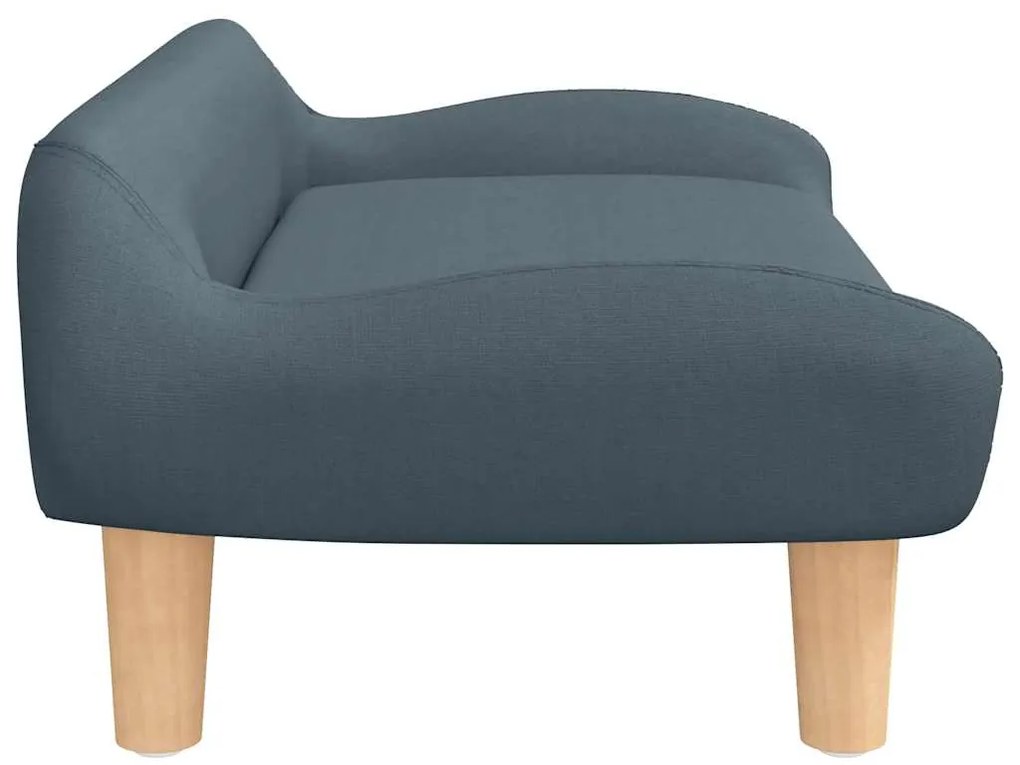 Cama para cães 70x40x24 cm tecido cinzento-escuro