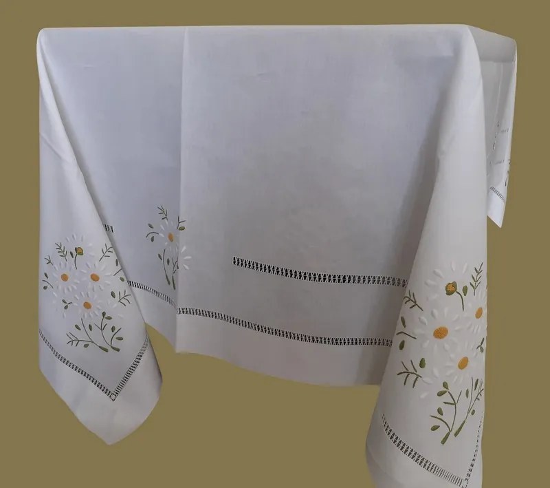 Toalha de mesa de linho bordada a mão - bordados da lixa: Pedido Fabricação 1 Toalha 150x300  cm ( Largura x comprimento )