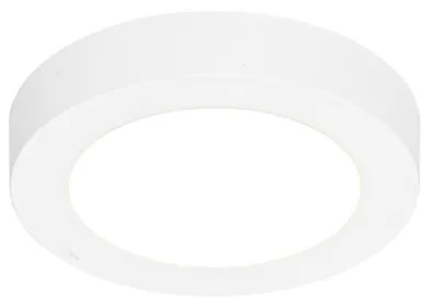 Conjunto de 6 focos embutidos ou de superfície brancos 14 cm incl. LED Dimmer de 3 níveis para quente com interruptor DIP - Trans