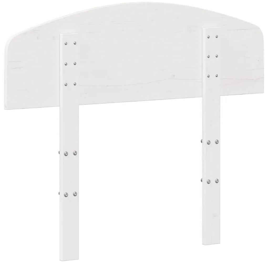Cabeceira 100 cm madeira de pinho maciça branco