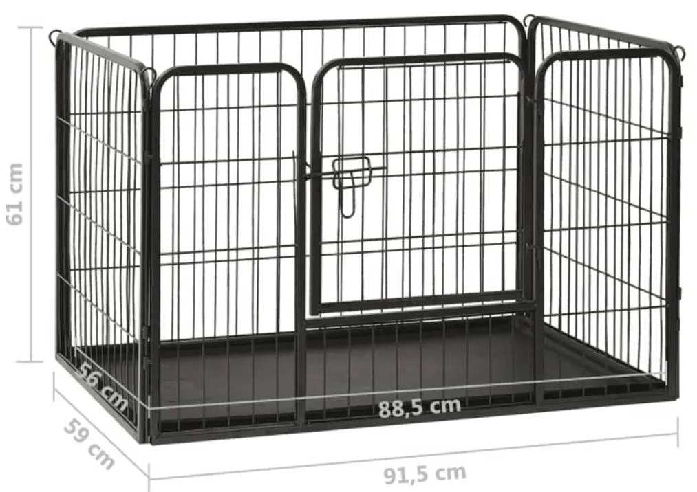 Parque para cãezinhos 91,5x59x61 cm aço
