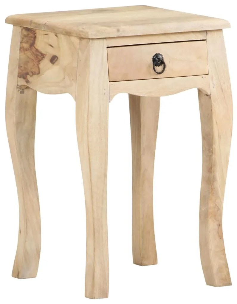 Mesa de cabeceira 28x28x46 cm madeira de mangueira maciça