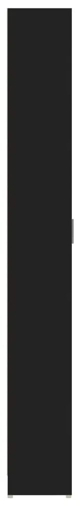 Roupeiro de corredor 55x25x189 cm derivados de madeira preto