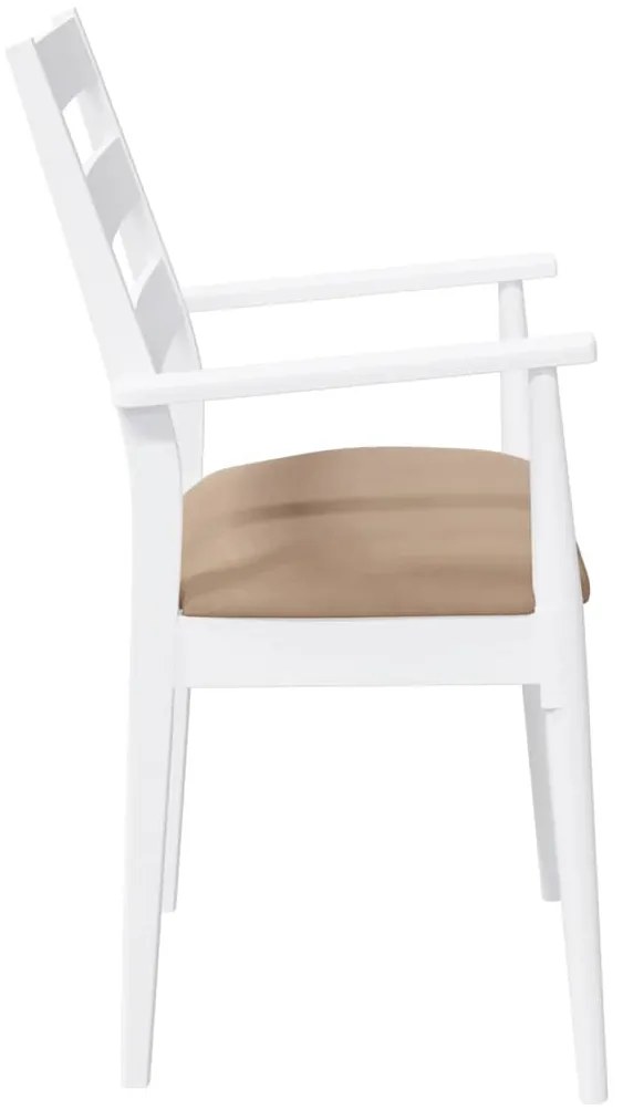 Cadeiras de jantar com almofadões 2 pcs madeira maciça branco