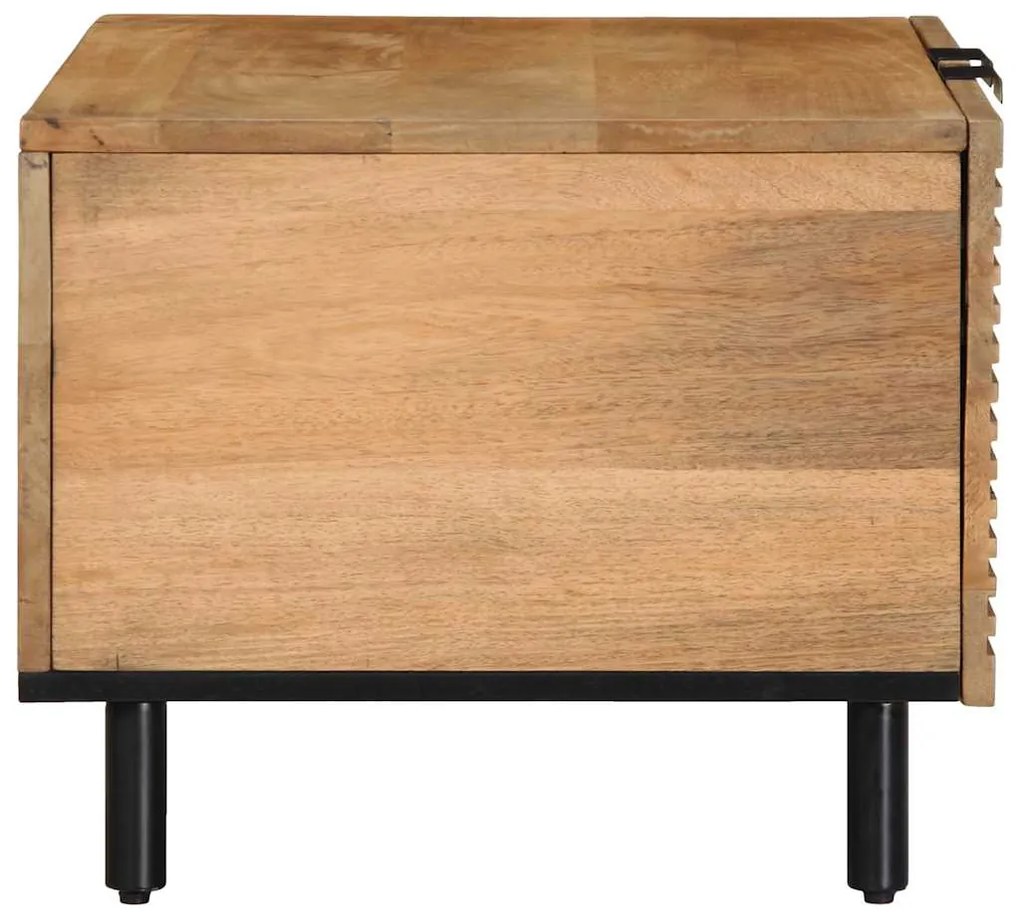 Mesa de centro castanho 80x50x40 cm madeira de mangueira maciça