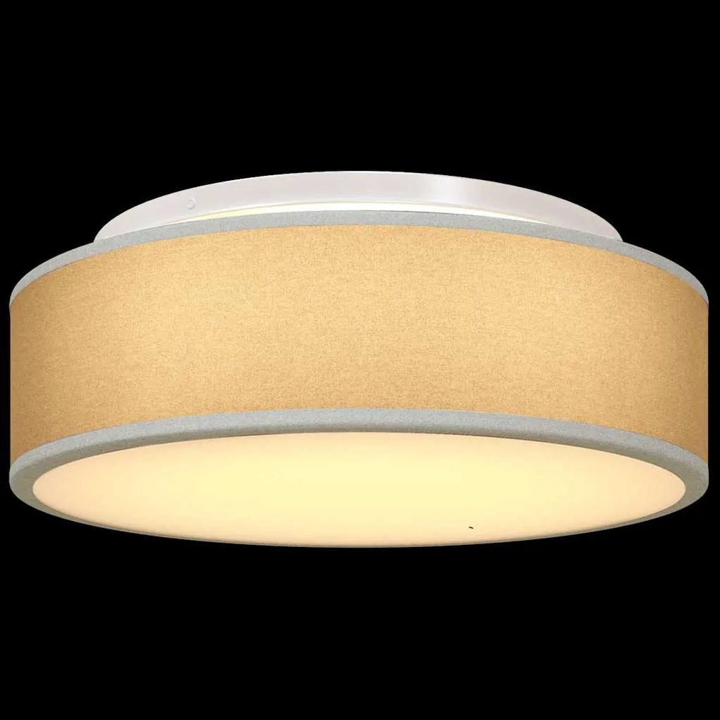 Luzes de Teto Embutidas Cinza Ø 38 cm Tecido E27