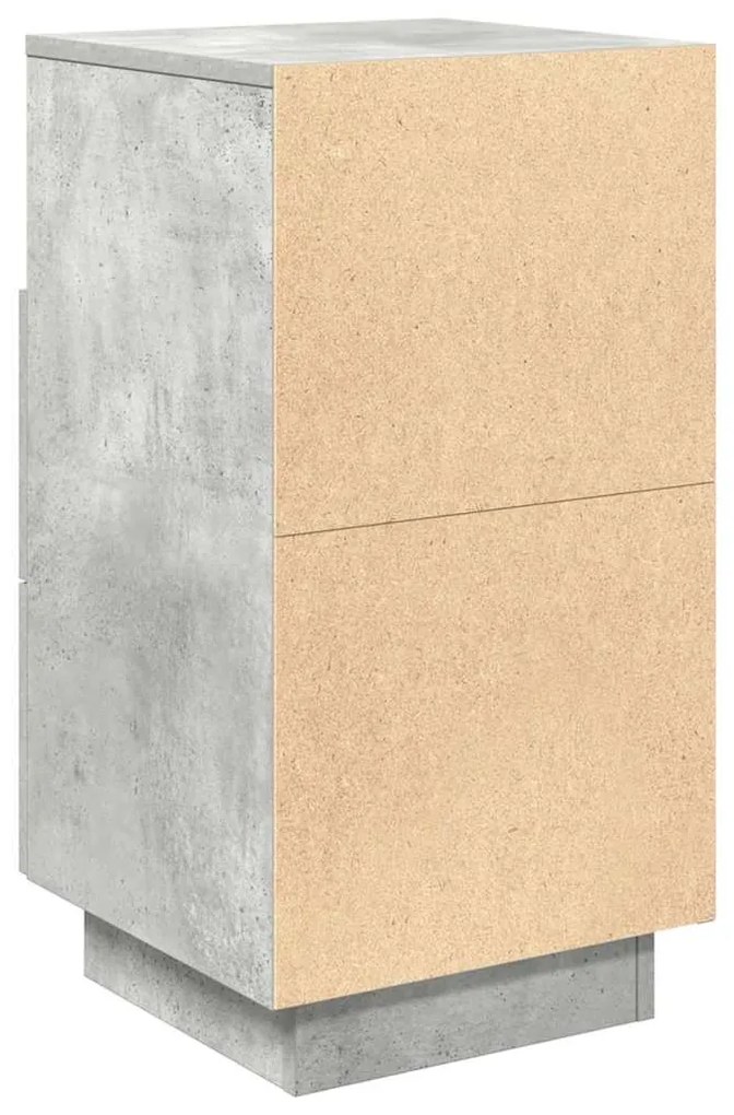 Mesas cabeceira 2pcs c/ 2gavetas 36x36x68 cm cinzento cimento
