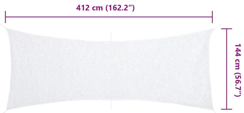 Rede de camuflagem com saco de arrumação 412x144 cm branco