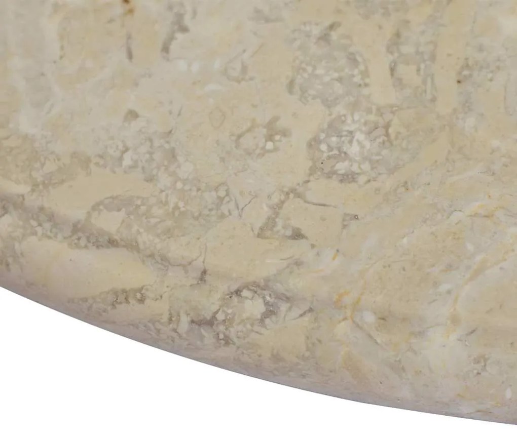 Tampo de mesa Ø60x2,5 cm mármore cor creme